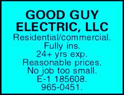 Good Guy Electric -serving Bristol, Terryville, hartford & litchfield counties